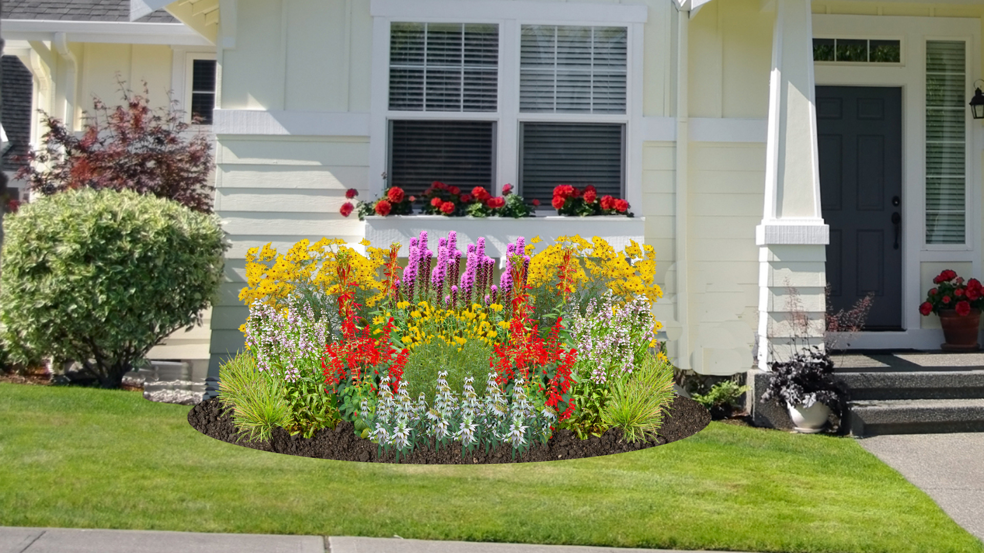 Scarlet Sunrise Native Garden